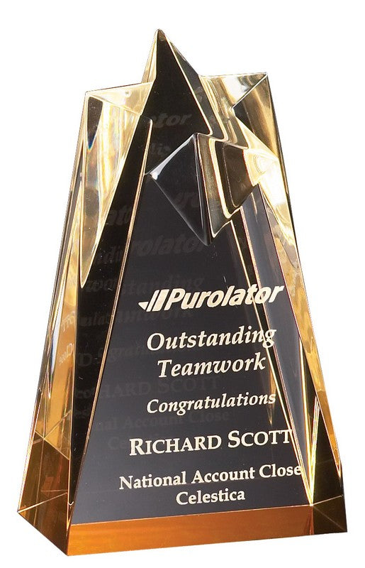 ACYRLIC STAR GOLD 6"