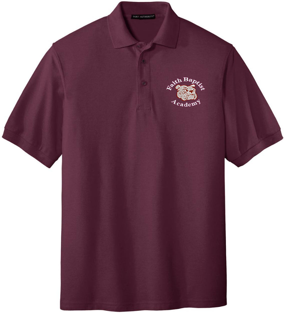 Adult Maroon Faith Baptist Cotton Blend Polo