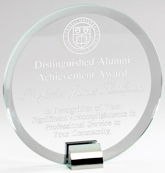 GLASS CIRCLE /CHROME 7.75"