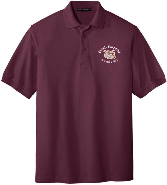 Adult Maroon Faith Baptist Cotton Blend Polo