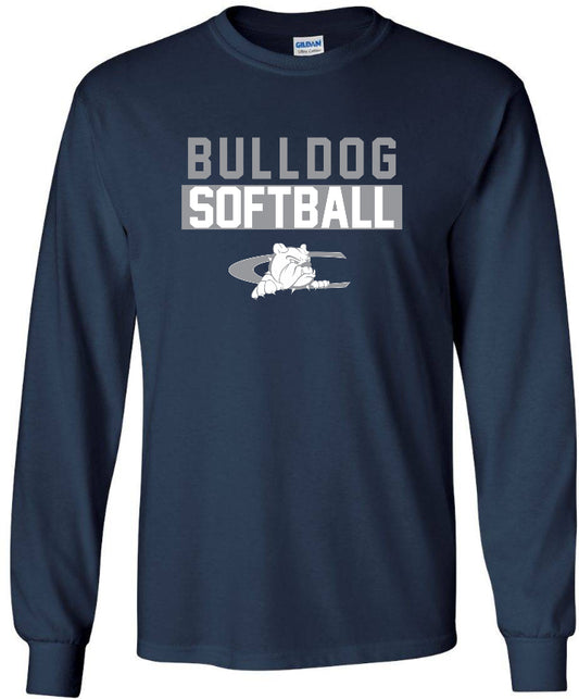Bulldog Softball Gildan Long Sleeve