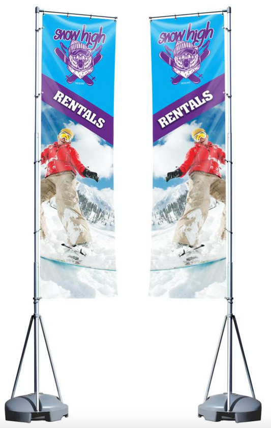 Mondo Display Flag w/ water base